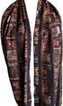 Etwoa's Bookshelf Infinity Scarf Circle Scarf Loop Scarf, Brown, Large...