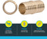 SharkBite 1-1/4 Inch Crimp Coupling, Brass Plumbing Fitting PEX Pipe, PE-RT, UC0135...