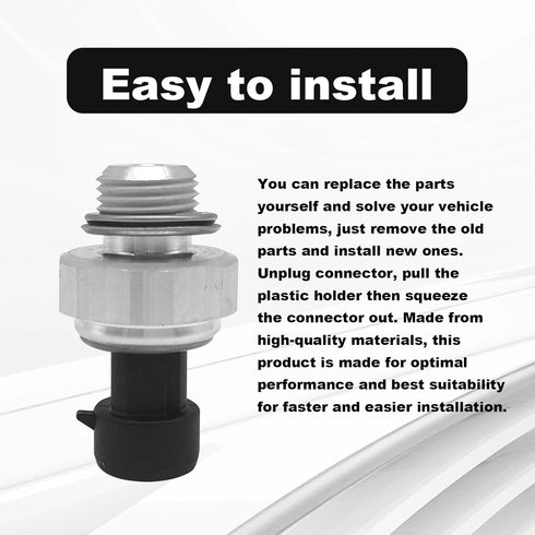Engine Oil Pressure Sensor Switch Sending Unit Compatible with Chevy Silverado Trailblazer Suburban Tahoe GMC Yukon Impala Pontiac Buick, 12616646...