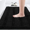 Striped Black Bathroom Rug Mat 20"x32" Ultra Soft, Non Slip Chenille Bath Rugs, Absorbent Plush Shaggy Bath Mats for Bathroom, Bedroom, Kitchen, S...