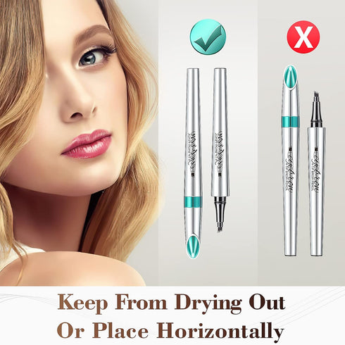 Eyebrow Pencil Eyebrow Microblading Pen - Eye Makeup Eyebrow Pen Micro 4 Point Brow Pen Lift & Snatch Eyebrow Microblading Pen Long-Lasting Waterp...