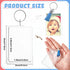 Henoyso Rectangle Acrylic Keychain Blanks Acrylic Photo Keychain Picture Frame Keychain with Tassels, 2 x 3 Inch...