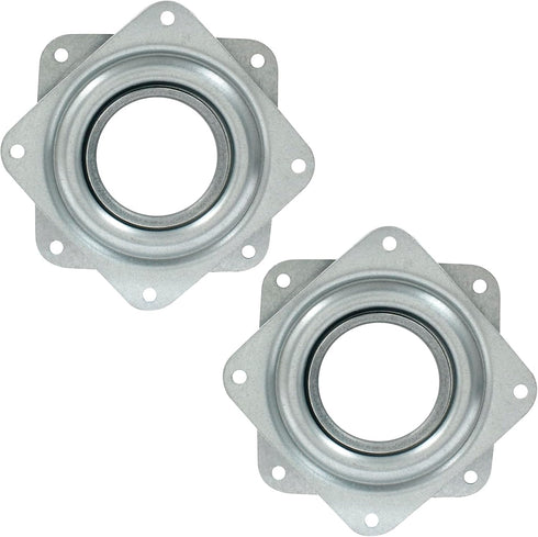 2pcs 3" Square Lazy Susan Turntable Heavy Duty Lazy Susan Hardware, Steel Ball Bearing Rotating Tray Swivel Plate for Dining Table, Stool Chair, P...