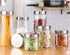 Lawei 6 Pack 27 Oz Clear Glass Jars with Stainless Steel Lids - Glass Food Canister Set Food Storage Jars for Cookie Rice Beans Pasta Snacks...