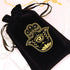 ARTSY CRAFTS 6x9" Hamsa Hand Velvet Jewelry Pouch Gift Bags, Fatima Hand Evil Eye Velvet Drawstring Oracle Tarot Card Rune bags Dice Bag (Smoky Bl...