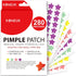 280 Counts Acne Patches for Face,Hydrocolloid Pimple Patches with Salicylic Acid,Tea Tree Oil and Centella Extract,Cute Star Zit Cover Patches,Col...