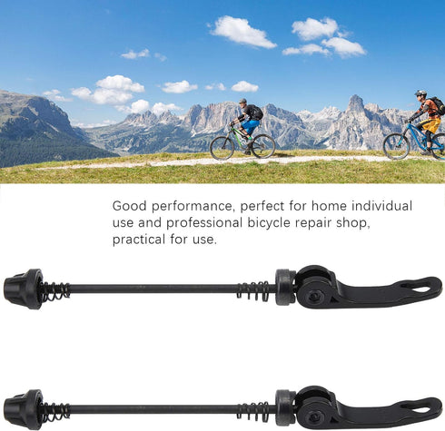 2 Pairs Quick Release Skewers, Aluminum Alloy Mountain Bike Axle Wheel Hub Fit Front and Rear Clip Bolt Lever Axle Bicycle Front Axle Hollow Hub A...