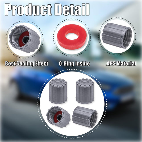 30PCS TPMS Tire Valve Stem Caps, Plastic Wheel Tire Valve Stem, with O-Ring Rubber Seal, Universal Tire Valve Stem Covers for Cars, SUV, Trucks, B...