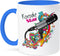 3dRose (mug_115368_6) Karaoke Star Singer Mondern Colorful Pop Art Vector Mic Microphone - Two Tone Blue Mug, 11oz...