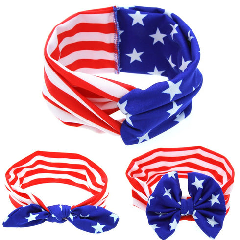 BinaryABC 4th of July Baby Headband,American Flag Headband,Fourth of july Decorations 3Pcs...