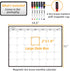 JJPRO Magnetic Monthly Calendar Whiteboard for Fridge-Dry Erase Monthly Planning Board for Refrigerator-Refrigerator Organizer with Monthly Calend...