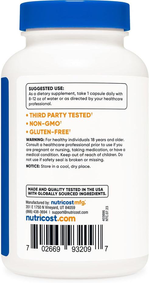 Nutricost TMG (Trimethylglycine) 750mg, 120 Capsules...