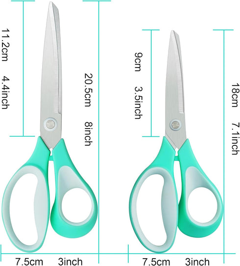 Scissors,Craft Scissors Bulk Pack of 4,Ultra Sharp Blade Scissors,Comfort-Grip Handles,Multipurpose Sharp Scissors for Office Home School Sewing F...