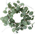 idyllic Eucalyptus Leaves Wreath Metal Polyester Green Wreath 14 Inches for The Front Door Décor, 1 Pack...