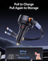 Baseus USB C Car Charger, 60W Retractable Car Charger, 3 in 1 Fast Car Charger, Compatible with iPhone 15/14/13/12 Pro Max, Plus, Samsung Galaxy S...