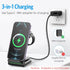 Criacr 3 in 1 Charging Station for Apple Samsung Multiple Devices,Wireless Chager for iPhone 15/14/13/12 & Samsung Galaxy, Magsafe Charging Stand ...