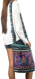 TribeAzure Elephant Hobo Shoulder Bag Cotton Sling Crossbody Handbag Boho Hippie Books Market Spacious Colorful Roomy Casual...