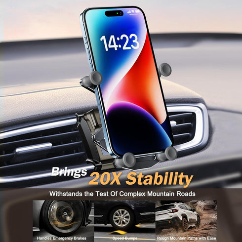 ELOHEI for CRV Phone Holder with Custom Base, Car Phone Holder for 2017-2024 Honda CRV Gravity Car Phone Mount for Honda CRV Accessories for 4.7-7...