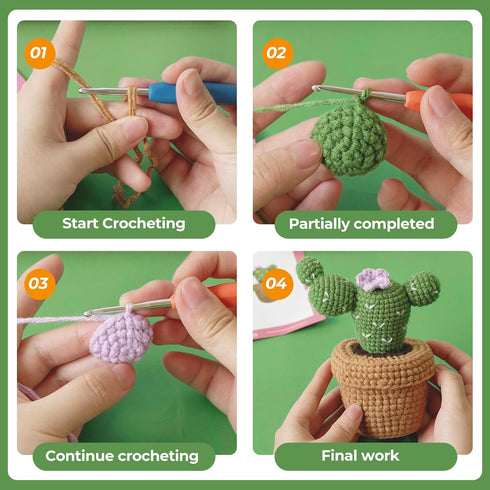 Crochet Kit for Beginners-Crochet Starter Kit with Step-by-Step Video Tutorials, Learn to Crochet Kits for Adults and Kids, DIY Knitting Supplies...
