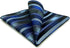 S&W SHLAX&WING Blue Mens Pocket Square Handkerchief Striped for Suit...