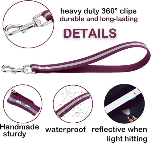 Short Dog Leash - Traffic Dog Leash 12'' Dog Leash Pet Dog Training Leash Reflective Dog Tab Training Leash Dog Traffic Handle (color-1, 12'' long...