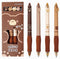 4 Pcs Erasable Gel Ink Pens Retractable Pens Cute Bear Pens 0.5mm Fine Point Pen Office School Pens Women Girls Pens (Black Ink-Coffee Bear)...