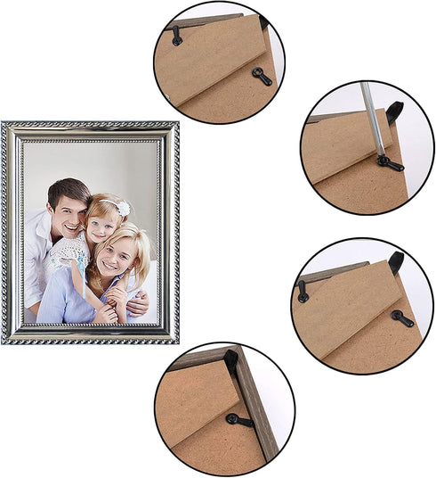Picture Frame Turn Button Fasteners Set - 100 Pieces Picture Frame Hardware Backing Clips Photo Frame Hardware Clips with 100 Pieces Screws for Cr...