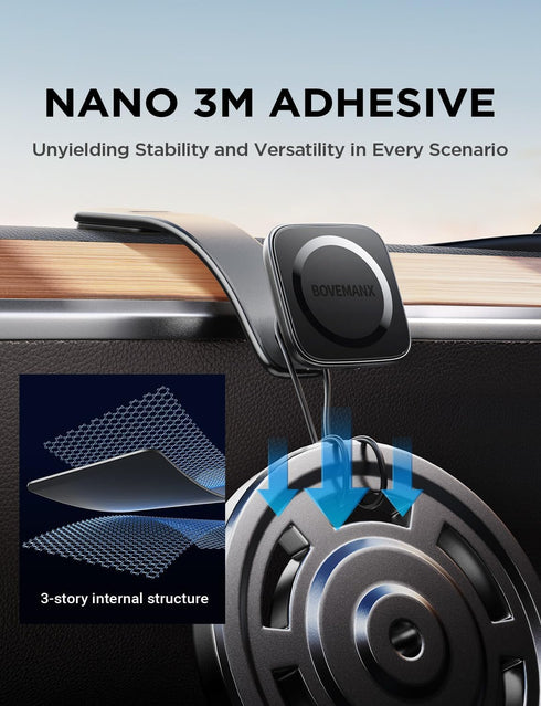 for Magsafe Car Mount,Magnetic Phone Holder for Car Compatible with iPhone 15 14 13 12 Pro Plus,Bendable Memory Titanium Alloy and Steel Hook Clip...