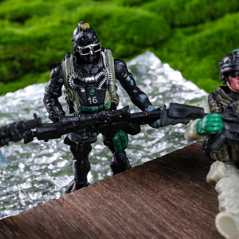 AMOR PRESENT 6PCS Army Men Soldiers, Army Men Action Figure with Weapon Military Soldier Playset Army Toy Set for Kids Boys Birthday Gift Grey...