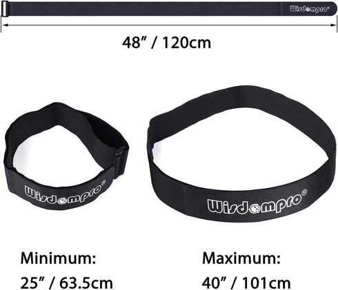 Extra Large 4 Pack 2 x 48 Inches Hook and Loop Strap, Reusable Fastening Cable Tie Down Straps by Wisdompro - Reusable, Durable Functional Cinch C...