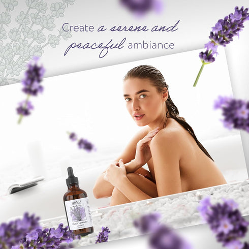 HBNO® California Bottled Dutch Lavender Essential Oil 4 fl oz (120ml) - Natural Lavender Oil for Skin, Perfect for Cleaning, Aromatherapy, DIY & D...