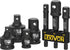 LEXIVON Impact Socket Adapter Combo Kit, 7-piece Increaser, Reducer & Extension Set | 1/4"-3/8"-1/2" Impact Driver Conversions, Active Rust Protec...