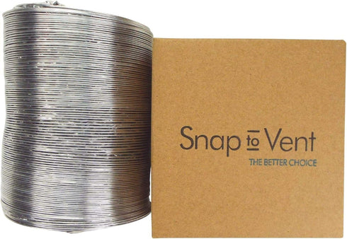 Snap to Vent Aluminum Dryer Hose 4 inch diameter x 8 feet long | Ziggurat Products