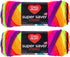 Bulk Buy: Red Heart Super Saver (2-Pack) (Bright Stripe, 5 oz Each Skein)......