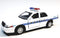 Kinsmart Ford Crown Victoria White & Blue Training Police Dept Squad Car 142 O Scale Diecast Interceptor, Small...