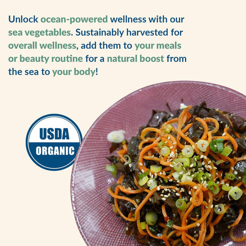 Maine Coast Sea Vegetables Organic Dulse Granules With Garlic Shaker | Seaweed Seasoning | Rich in Iodine | North Atlantic Harvested | Great for S...