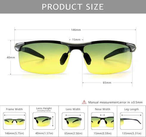 SUNGAIT Men's Polarized Sunglasses for Driving Fishing Golf Metal Frame UV400...