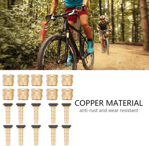 Olive and Connecting Insert, Hydraulic Brake Barb Olive, Mountain Bike Olive Barb, Brake Hose and Brass Connection Insert Kit for Hydraulic Disc B...