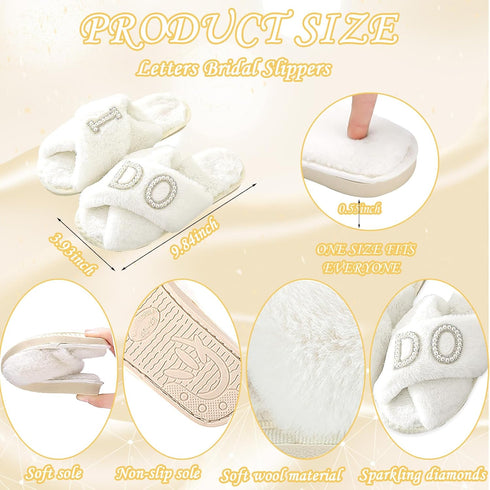 Bride To Be Gift Set Bride Makeup Bag I Do Bride Slippers Bride Robe Bride Hair Clip Bride Gifts Wedding Gifts...
