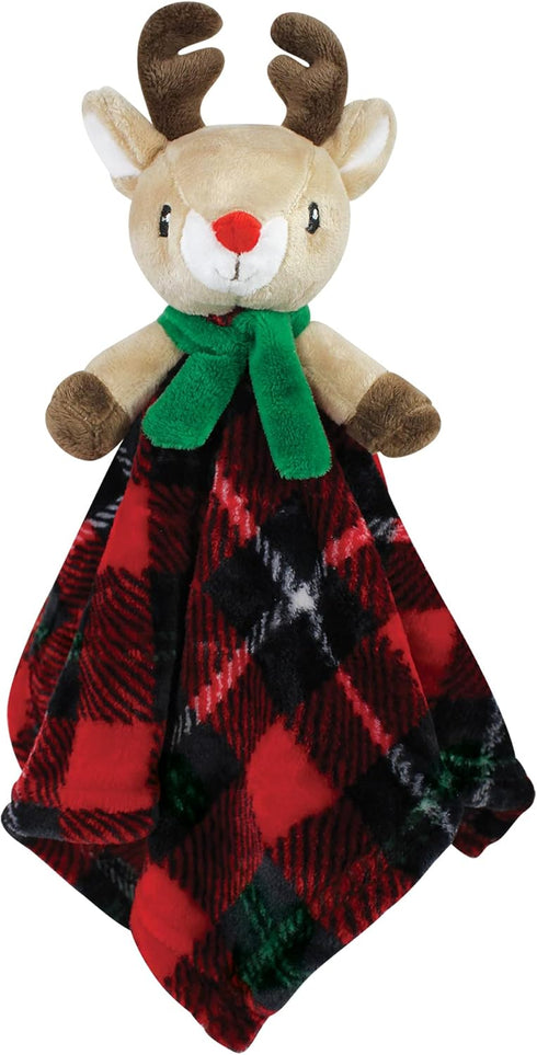 Hudson Baby Unisex Baby Animal Face Security Blanket, White Snowman, One Size...