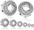 Pair of Stainless Steel Rhinestone Crystal Ear Tunnel Plugs Gauges Expanders Cubic Zirconia Body Piercing Earrings Plug Fashion Jewelry Gifts for ...