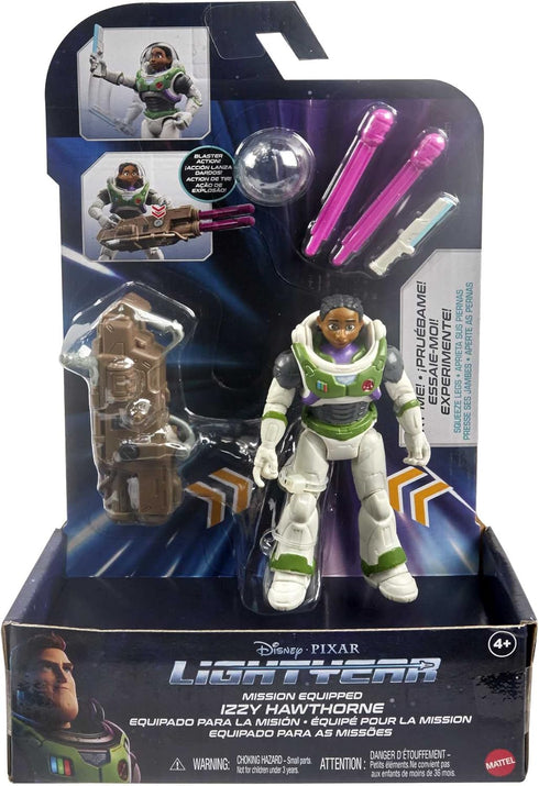Mattel Disney and Pixar Lightyear Action Figure with Laser Strike Motion & Accessories, 5-in Scale Mission Equipped Izzy Hawthorne...