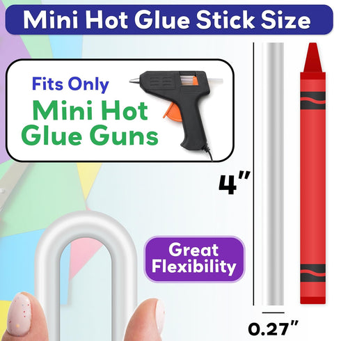 Innovative Haus Mini Hot Glue Sticks (50 Pack) - Perfect Fit for Mini Glue Guns, 4" x 0.27" - Craft, Bond, Create on Wood, Metal, Glass & More - T...