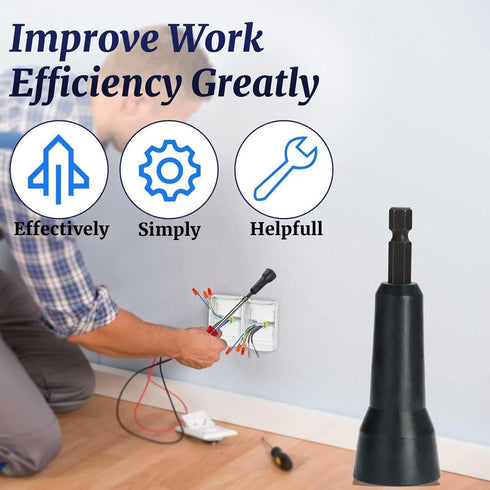 Red Wire Twister, Efficient Usability Twisting Tool, Lightweight Portable Drill Wire Stripper Twisting Wire Connector for Home Wire Strippers Hand...