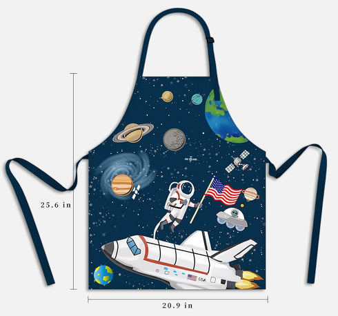 Kids Apron for Boys, Unisex Apron With Adjustable Neck strap, Kitchen Bib Apron for Cooking Painting Baking...