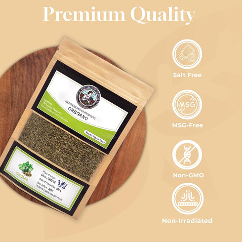 Mediterranean Products Oregano – Greek Oregano Dried – Traditionally Dried and Cut Organic Oregano, Premium Oregano Leaves, Hand Picked Oregano Dr...