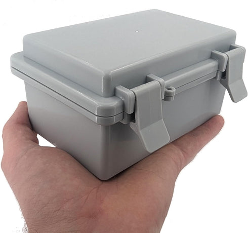 Waterproof Hinged Cover Outdoor Electrical Box - IP65 Waterproof ABS Plastic - 5.9" x 3.9" x 2.8" inch (1 Pc) | NPT Cable Glands - 1/2" (2 Pcs)...