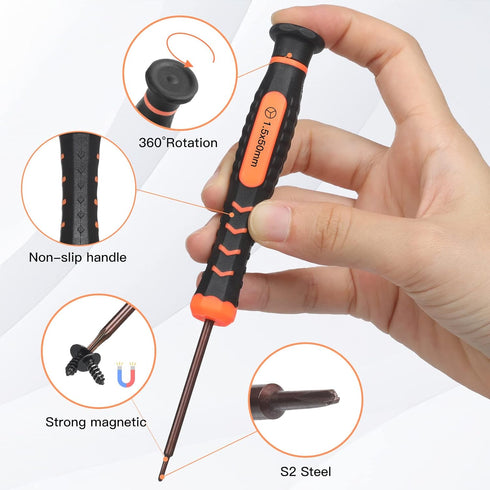 Screwdriver Kit for Switch, 6Pcs Repair Set with Triwing Y00,Y1,Phillips PH000, Tweezers, Crowbar, Triangle Pry, for Switch Lite, Joycon Controlle...