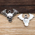 ALIMITOPIA Skull Head Charm Skeleton Bone Halloween DIY Jewelry Making Charm Pendant for Punk Necklace Bracelet Accessaries(32pcs;Silver Tone)...