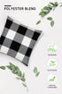 Syntus Set of 2 Buffalo Check Throw Pillow Covers Farmhouse Outdoor Plaid Square Pillow Cushion Case Black and White Polyester Linen for Christmas...